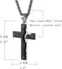 Men's Stainless Steel Pendant Necklace Cross Bible Lords Prayer-Necklaces-Innovato Design-Black-Innovato Design