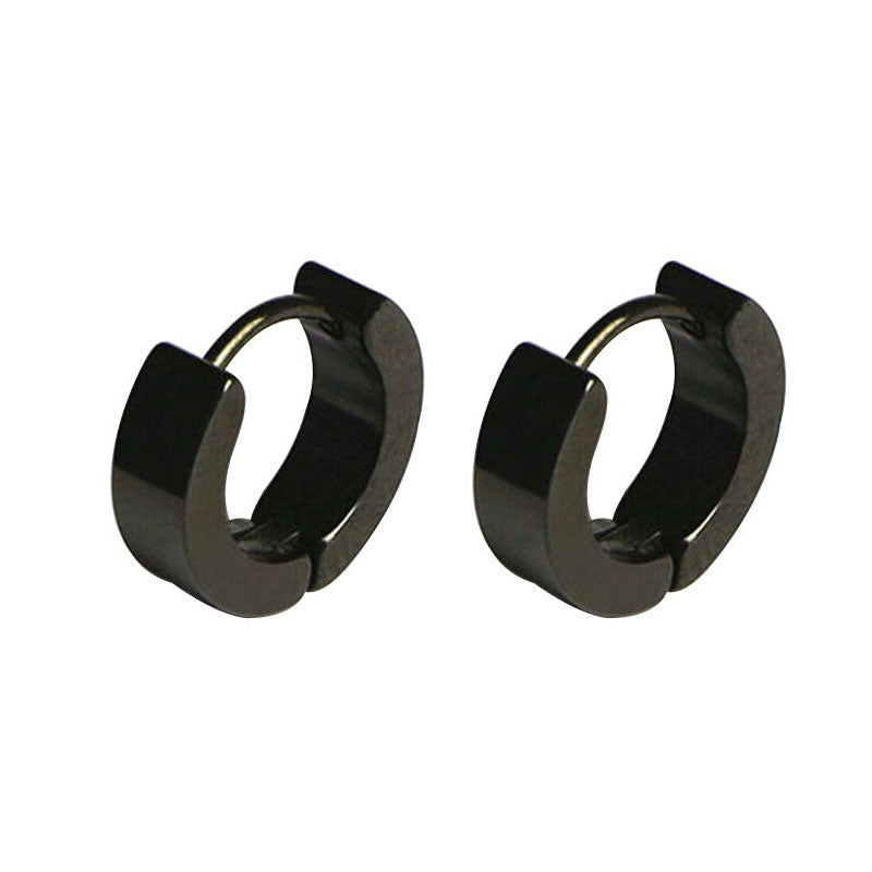 Triangolo Orecchini A Cerchio Huggie In Acciaio Inossidabile: Unisex, Lucidati A Specchio, 10mm