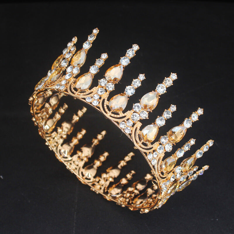Multi-crystal Silver Queen Wedding Crown Tiaras-Crowns-Innovato Design-Gold Silver-Innovato Design