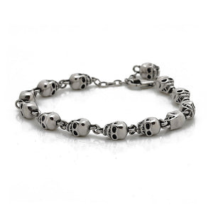 925 Sterling Silver Skull Bead Bracelet-Skull Bracelet-Innovato Design-Innovato Design