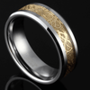 His & Her 6mm/8mm Tungsten Carbide Wedding Bands with Gold Carbon Fiber Inlay-Ring-Innovato Design-6-5-Innovato Design