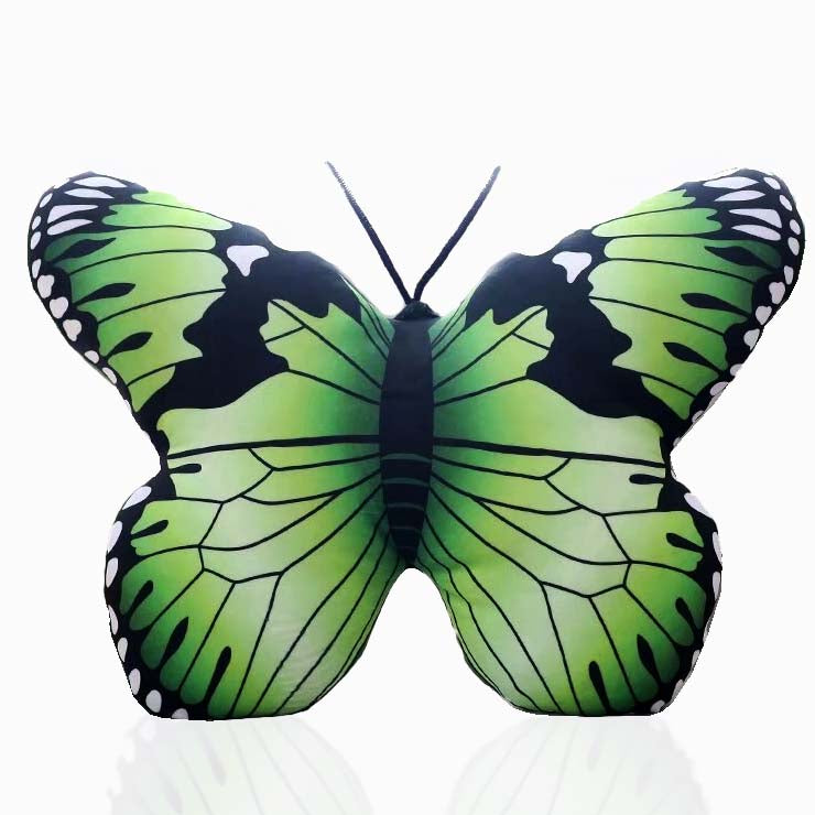 3D Animals Pillows Lifelike Butterfly Shape Cushions Super Soft Short Plush Toys Decorative Home-Pillow-Innovato Design-Green-Innovato Design