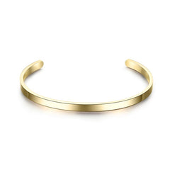 Custom Engrave Gold, Rose Gold or Silver Stainless Steel Fashion Bangle