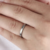 3mm Tungsten Carbide Ring Simple Style Thin Wedding Engagement Promise White Band High Polished-Rings-Innovato Design-5-Innovato Design