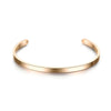 Custom Engrave Gold, Rose Gold or Silver Stainless Steel Fashion Bangle-Bracelets-Innovato Design-Rose Gold-Innovato Design
