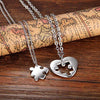 Stainless Steel Missing Piece to the Puzzle Heart Charm Necklace 2PC-Necklaces-Innovato Design-Innovato Design