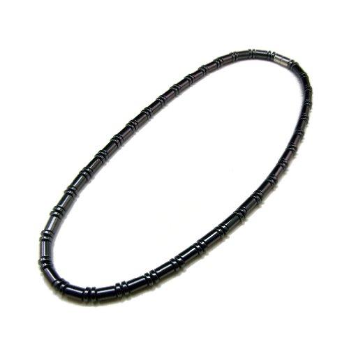 Jewelry Men Magnetic Hematite Cylindrical Bead Necklace - InnovatoDesign