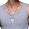 Simple Orthodox Cross Pendant with Chain Necklace-Necklaces-Innovato Design-Gold-Innovato Design