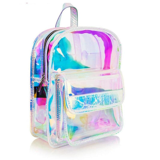 Multicolor Mini Travel & School Laser Backpack-clear backpack-Innovato Design-Innovato Design