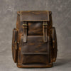 Retro Brown Leather Travel Backpack 36 to 55 Litre for Men - InnovatoDesign