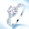 Oval Cut Cubic Zirconia 925 Sterling Silver Romantic Engagement Ring-Rings-Innovato Design-5-Sky Blue-Innovato Design