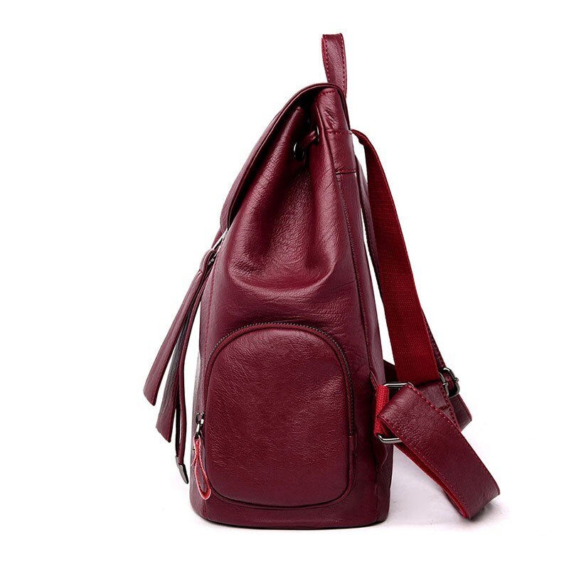 Casual Leather School Bag and Travel Backpack-Backpacks-Innovato Design-Black-Innovato Design