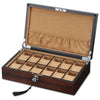 12 Slots Luxury Wooden Watch and Jewelry Organizer With Lock - InnovatoDesign