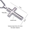 Two Tone Stainless Steel Cross Christian Pendant Necklace-Necklaces-Innovato Design-Gold-24inch-Innovato Design