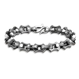 9mm Viking Heavy Chain Link 925 Sterling Silver Vintage Punk Biker Bracelet-Bracelets-Innovato Design-6.3in-Innovato Design