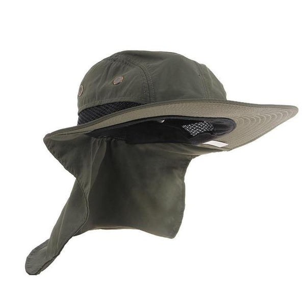 Wide Brim UV Protection Boonie Flap Hat-Hats-Innovato Design-Army Green-Innovato Design