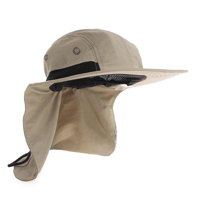 Wide Brim UV Protection Boonie Flap Hat-Hats-Innovato Design-Khaki-Innovato Design