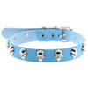 Skeleton Stud Choker Collar PU Leather Punk Rock Style Necklace-Necklace-Innovato Design-Light Blue-Innovato Design