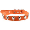 Skeleton Stud Choker Collar PU Leather Punk Rock Style Necklace-Necklace-Innovato Design-Orange-Innovato Design