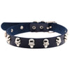 Skeleton Stud Choker Collar PU Leather Punk Rock Style Necklace-Necklace-Innovato Design-Dark Blue-Innovato Design