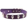 Skeleton Stud Choker Collar PU Leather Punk Rock Style Necklace-Necklace-Innovato Design-Purple-Innovato Design
