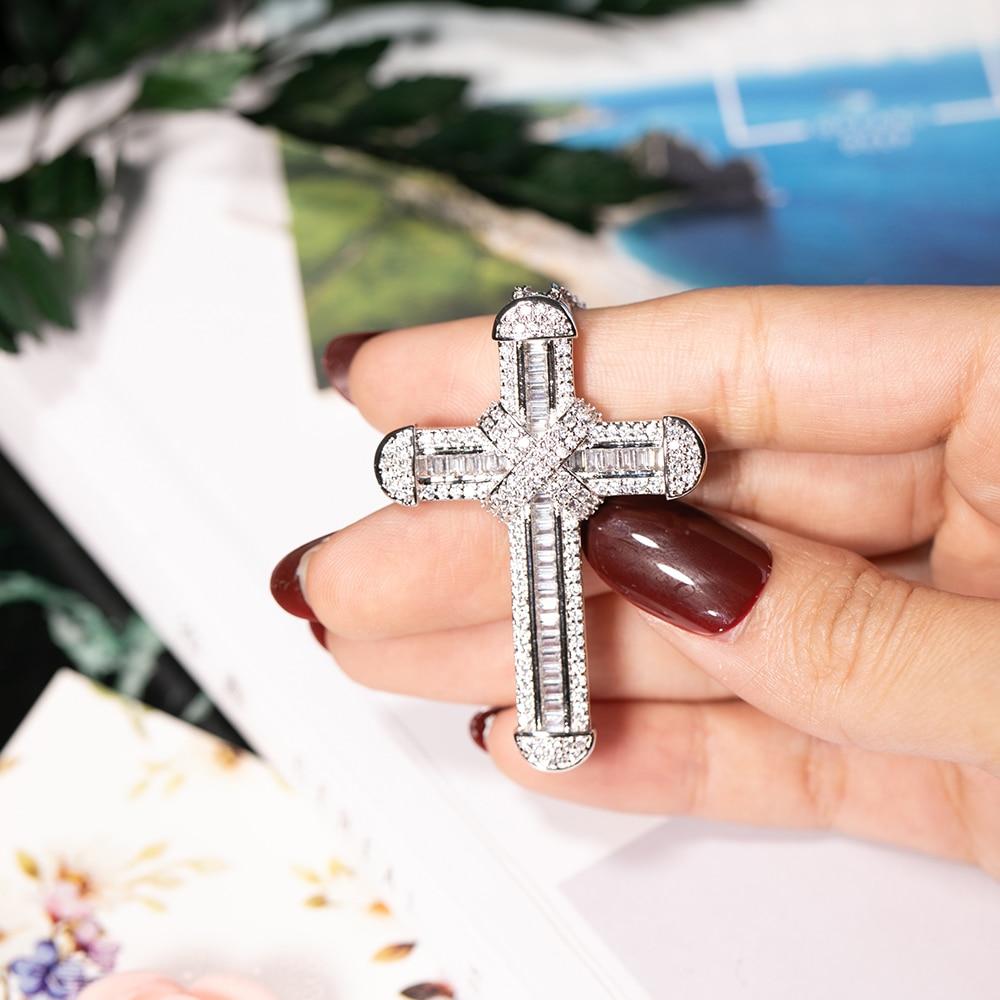 925 Sterling Silver Exquisite Bible Cross Pendant Necklace-Necklaces-Innovato Design-Innovato Design