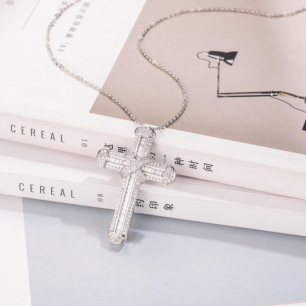 925 Sterling Silver Exquisite Bible Cross Pendant Necklace-Necklaces-Innovato Design-Innovato Design