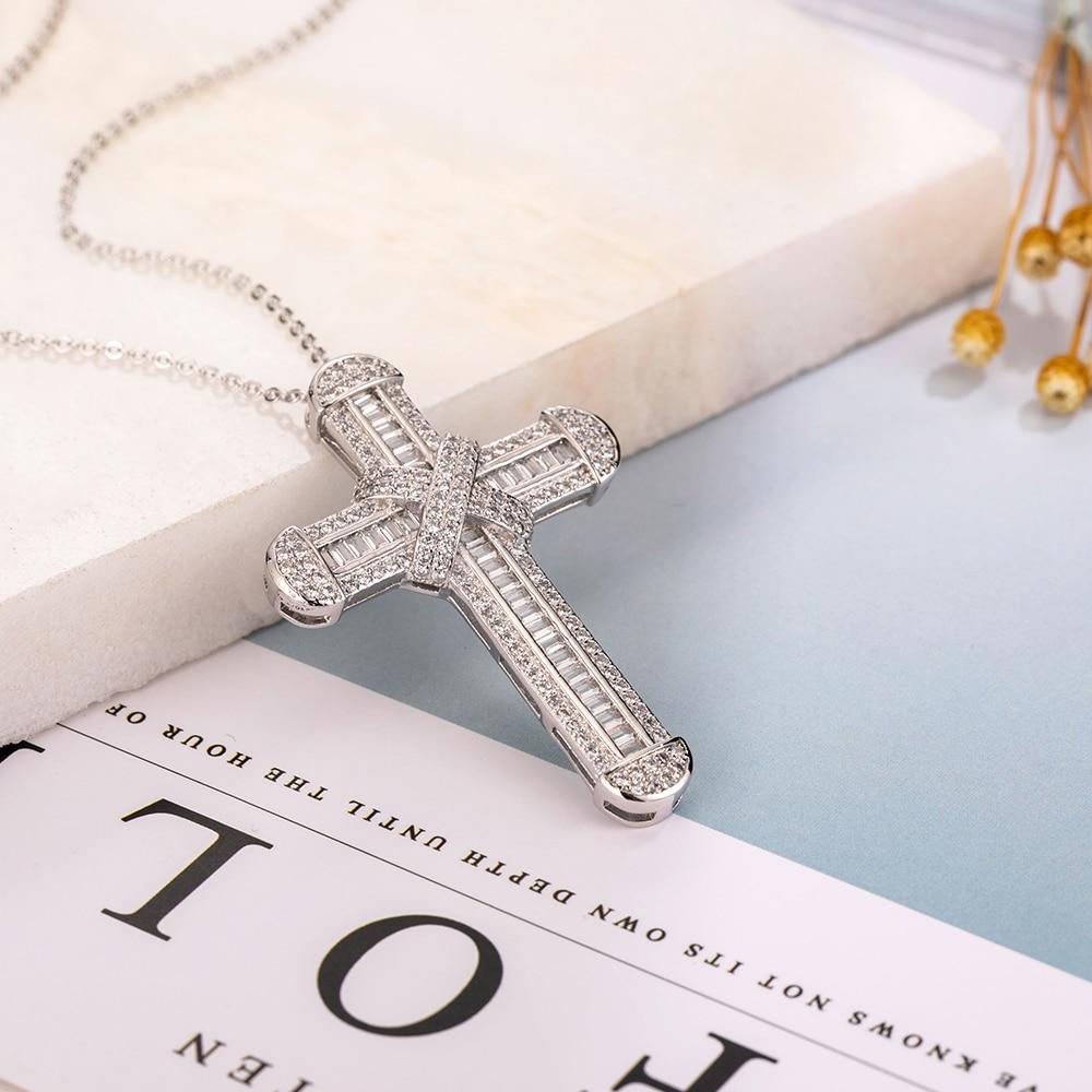 925 Sterling Silver Exquisite Bible Cross Pendant Necklace-Necklaces-Innovato Design-Innovato Design