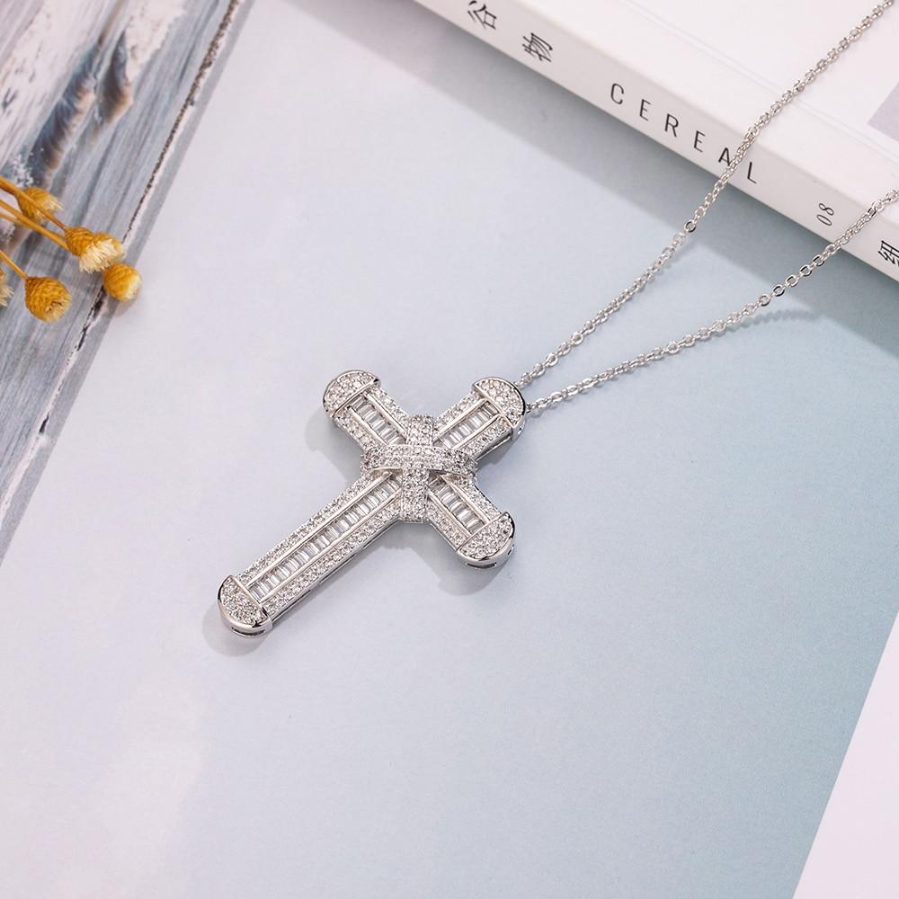 925 Sterling Silver Exquisite Bible Cross Pendant Necklace-Necklaces-Innovato Design-Innovato Design