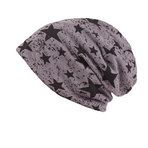 Stars Knit Hat, Beanie or Skullies-Hats-Innovato Design-Dark Gray-Innovato Design