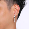 Drop Ankh Egyptian Cross Hoop Earrings in 3 Different Colors-Earrings-Innovato Design-Black-Innovato Design