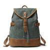 Vintage Canvas Leather Waterproof 20 Litre Backpack-Canvas and Leather Backpack-Innovato Design-Coffee-Innovato Design