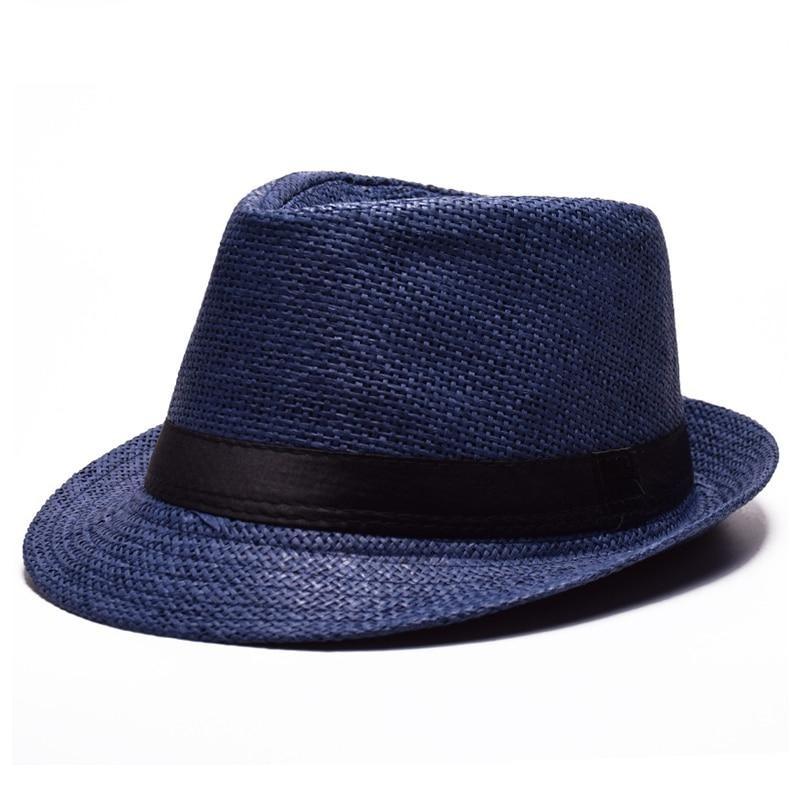 Solid Color Straw Trilby Hat with Black Hatband – Innovato Design