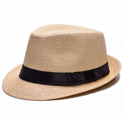 Solid Color Straw Trilby Hat with Black Hatband-Hats-Innovato Design-Yellow-Innovato Design