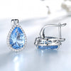Nano Gemstone and Cubic Zirconia 925 Sterling Silver Fashion Clip Earrings