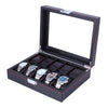 Dark Gray High Carbon Fiber Watch and Jewelry Display Storage Box - InnovatoDesign