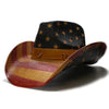 American Flag Cowboy Hat with Adjustable Strap