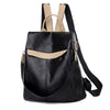Large Capacity PU Leather School Bag and Travel Backpack