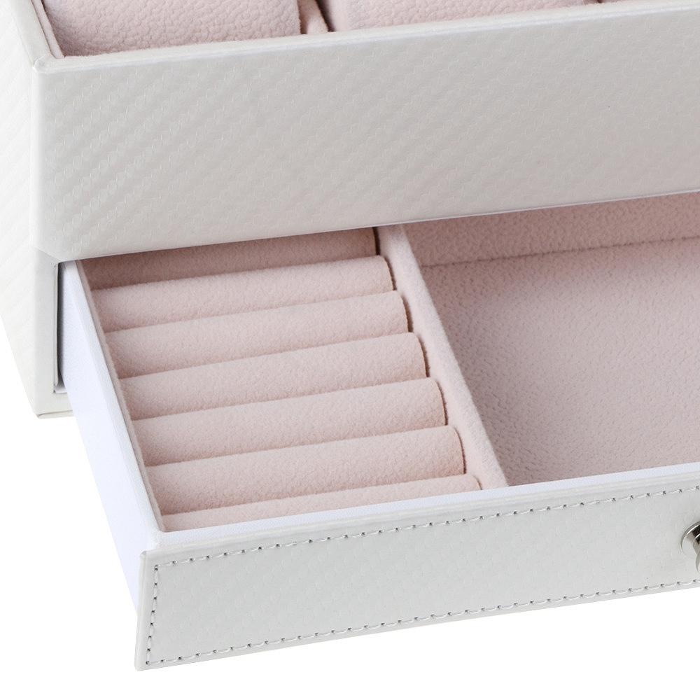 White Leather Watch and Jewelry Storage Box-Watch Box-Innovato Design-Innovato Design