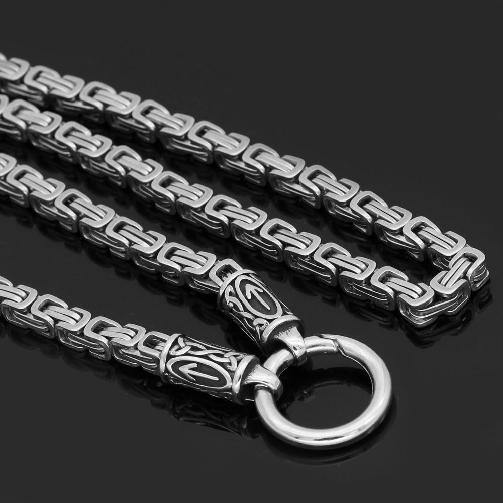 Men's Stainless Steel Nordic Valknut Rune Amulet Head Pendant Necklace-Necklaces-Innovato Design-20-Innovato Design