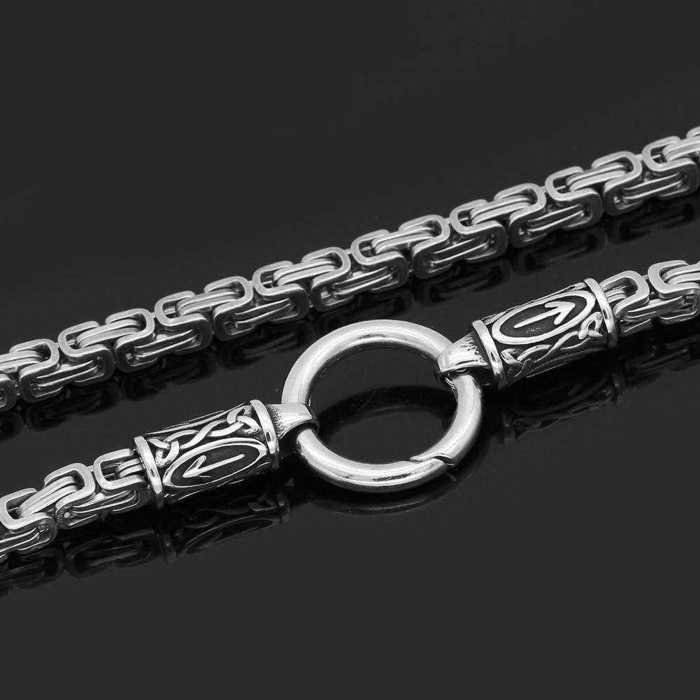 Men's Stainless Steel Nordic Valknut Rune Amulet Head Pendant Necklace-Necklaces-Innovato Design-20-Innovato Design