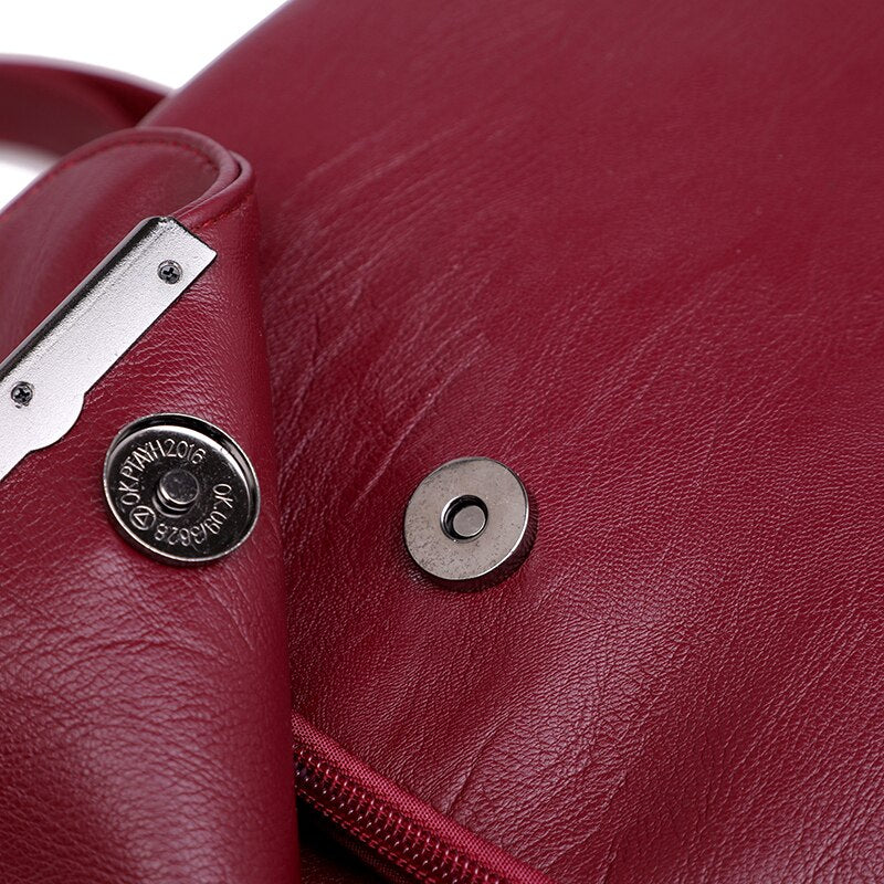 Vintage Leather School Bag, Shoulder Bag and Travel Backpack-Backpacks-Innovato Design-Black-Innovato Design