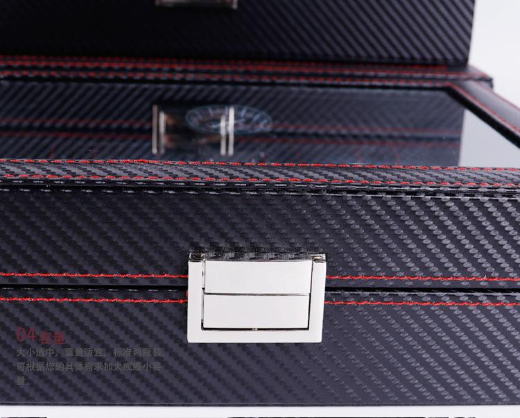 Dark Gray High Carbon Fiber Watch and Jewelry Display Storage Box-Watch Box-Innovato Design-10 Grid-Innovato Design