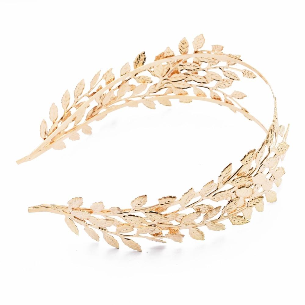 Laurel Leaf Roman Caesar Crown for Wedding or Prom-Crowns-Innovato Design-Gold-Innovato Design