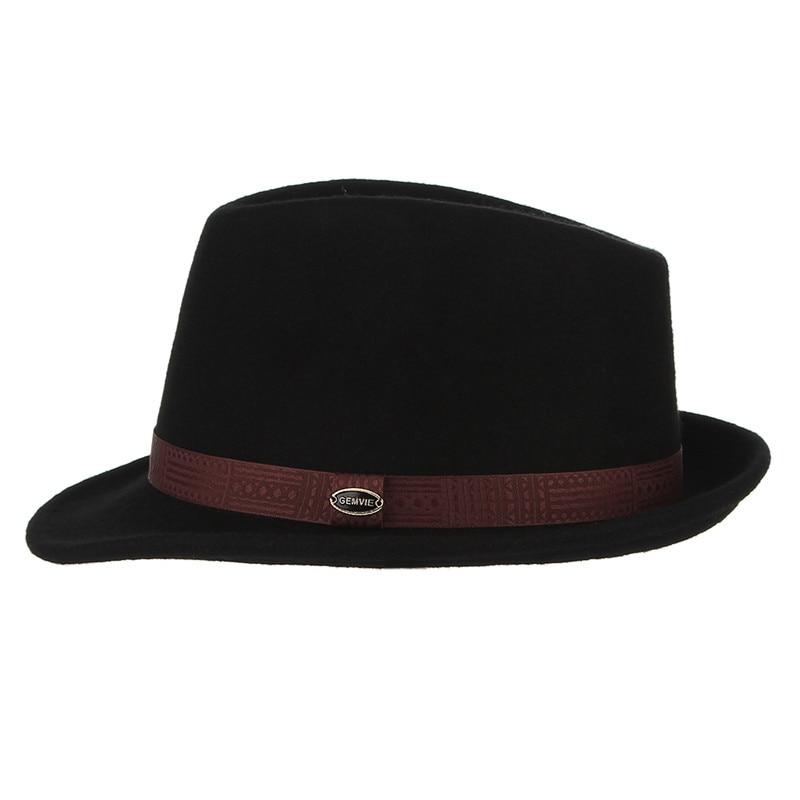 Snap Brim Wool Fedora Trilby Hat with Red Hatband-Hats-Innovato Design-Innovato Design