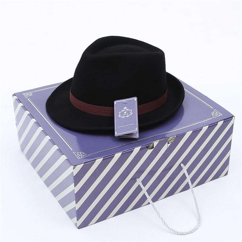 Snap Brim Wool Fedora Trilby Hat with Red Hatband-Hats-Innovato Design-Innovato Design