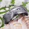 6 & 8mm Classic Damascus Steel Pattern Tungsten Wedding Ring-Rings-Innovato Design-4-6mm-Innovato Design