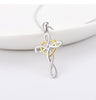 Heart-Shaped Celtic Knot Cross Necklace Pendant-Necklaces-Innovato Design-Innovato Design