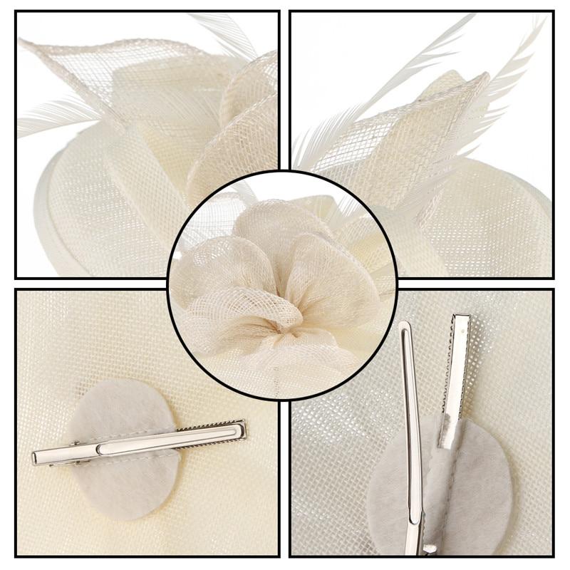 Sinamay Mesh Pillbox Fascinator Hat with Feathers-Hats-Innovato Design-Black-Innovato Design