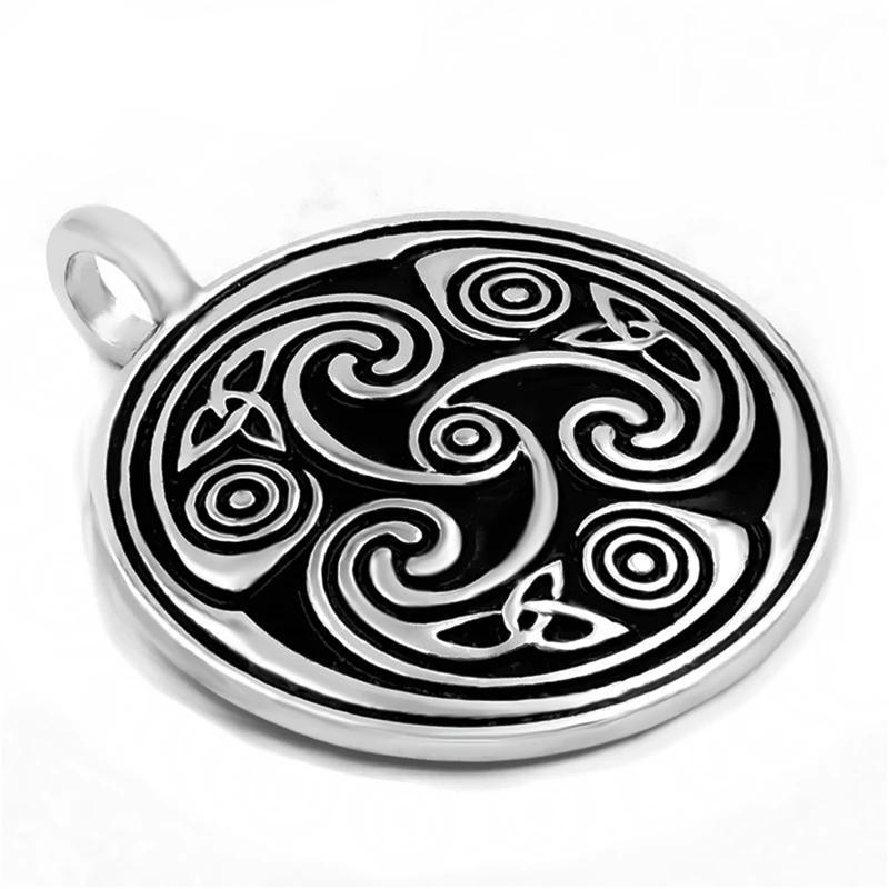 Triquetra Celtic Men's Pendant Necklace with 24" Rope Chain-Necklaces-Innovato Design-Innovato Design